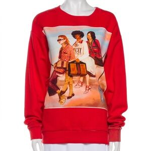 Gucci 2018 Hallucination Red Graphic Crewneck Sweatshirt